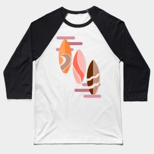 Retro surfboards - orange and brown Baseball T-Shirt